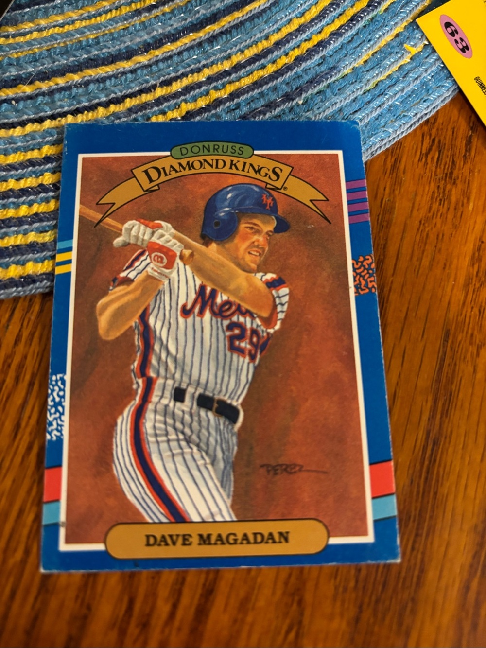 MLB Donruss Diamond Kings Dave Magadan Blue Red White Card